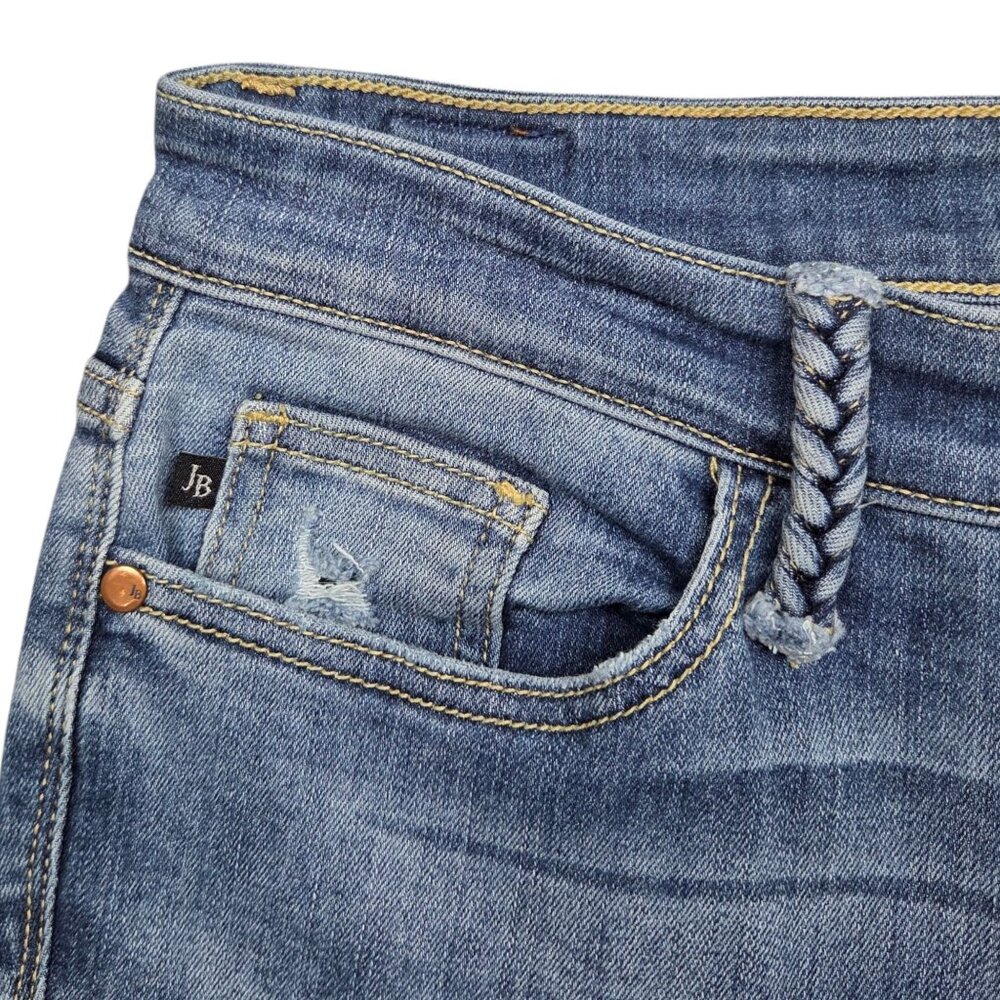 Judy Blue‎ Shauna Bootcut Jeans Womens 30 Mid Rise Braided Belt Loop - Picture 4 of 12